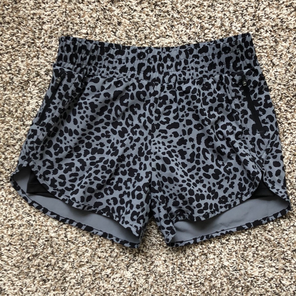 Leopard print workout shorts XS
